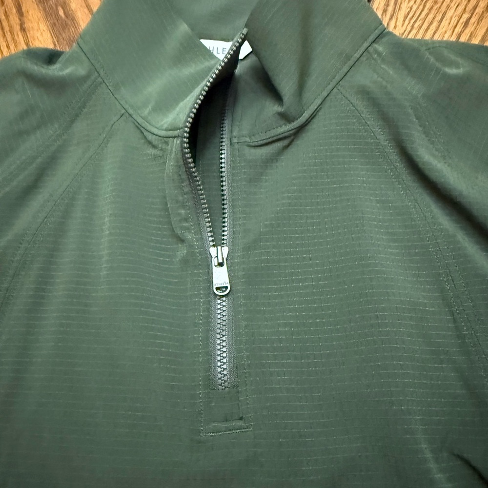 New with Tags Athleta Olive Green Pullover Quarter-Zip Anorak - Picture 6 of 7